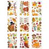 9 Sheet Fall Gnome Window Clings Autumn Turkey Pumpkin Glass Wall Sticker Thanksgiving Festival Party Home Decor top sale