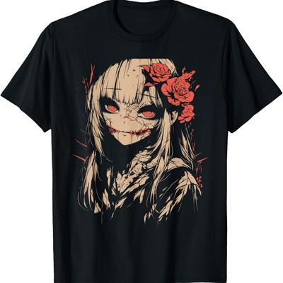 Horror Anime Manga _ Japan  Creepy Kawaii Goth T-Shirt(18)
