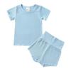 2026 Summer Korean-Style Kids' Cotton Pajama Set - Breathable, Candy Colors for Boys and Girls