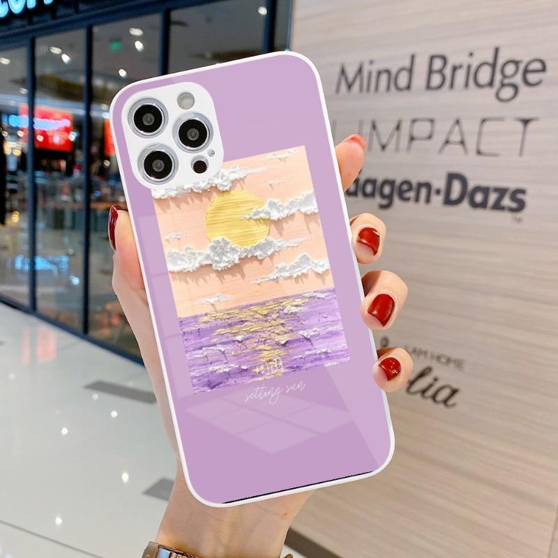 

Чехол для телефона с 3D-рисунком для iPhone 14 13 12 11 Pro Max X XR XS 8 7 Plus, цветной чехол для телефона из жидкого стекла iPhone 11 Pro Max