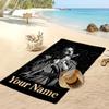 Asciugamano da Spiaggia Personalizzato Elvis Presley, Stampa il Tuo Nome Testo Asciugamano Leggero Assorbente per Nuoto Viaggio