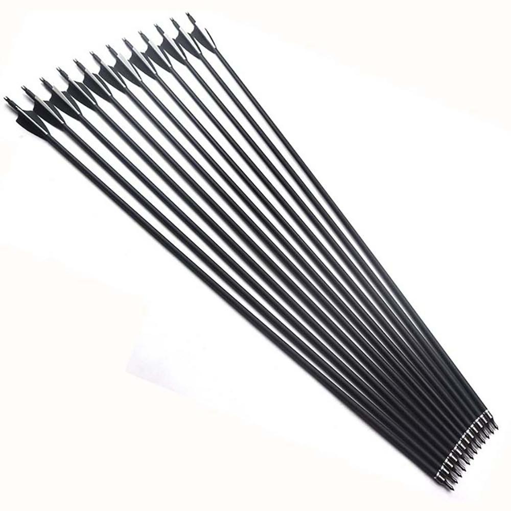 6/36 Stück Gemischte Carbonpfeile 26—32 Zoll Spine 500 Austauschbare Pfeilspitzen für Compound-/Recurvebogen Bogenschießen Jagd 5