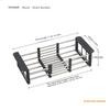 Adjustable Folding Kitchen Sink Stainless Steel Dish Drain Rack Space-Saving Sink Storage Sink Drain Rack Fittings