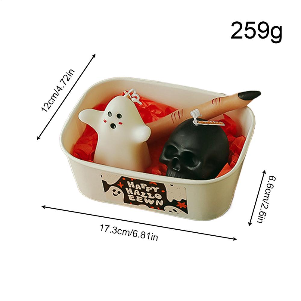 Halloween Scented Candles Pumpkin Ghost Skull Tombstone Finger Scented Candle Spooky Atmosphere Table Centerpiece For Party