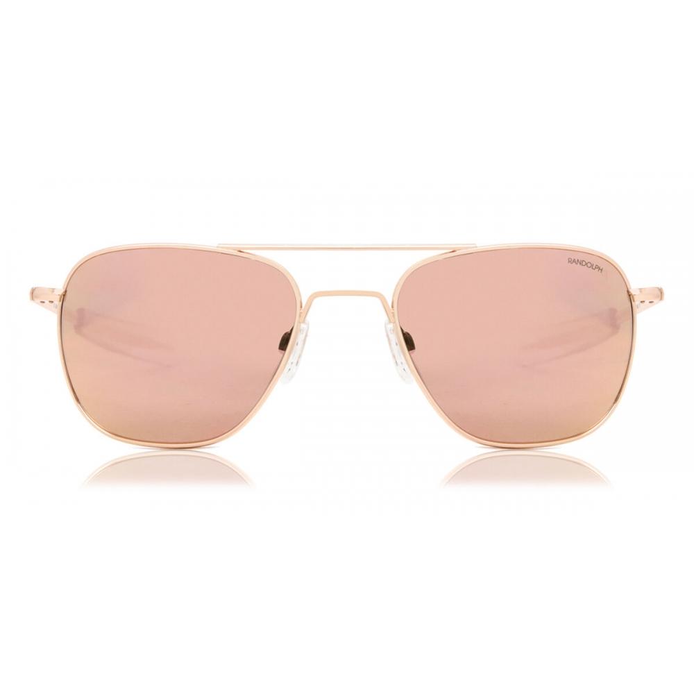 

Randolph Engineering Pilot Polarized Af242 Unisex Sunglasses Rose Gold/55