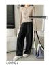 Sinan Tencel Linen Drawstring Wide-Leg Floor-Length Casual Pants SN8668