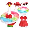 Goose Costume Hawaiian Style Summer Porch Goose Outfit Creative Decorative Clothing