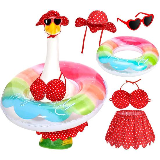 Goose Costume Hawaiian Style Summer Porch Goose Outfit Creative Decorative Clothing