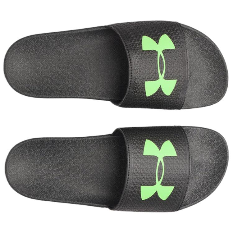 Under Armour Comfortable Versatile Slide Sandals Men Footwear Black Green 6007527-003
