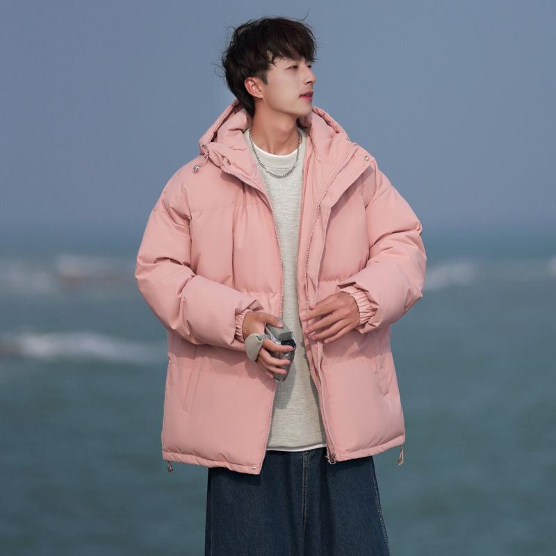 Cotton Clothes Men's Season New Thickened Loose Versatile Hooded Bread Clothes Cotton Clothes Student Jacket