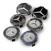 Bilklistermärke För Benz Het 75mm Bilfälgscenterkåpor Autoemblem Tillbehör För Mercedes Benz Maybach AMG W212 W213 CLE CL G