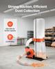 VEVOR Dust Collector, 1200 CFM 2.5 Micron Vortex Cone Dust Collectors