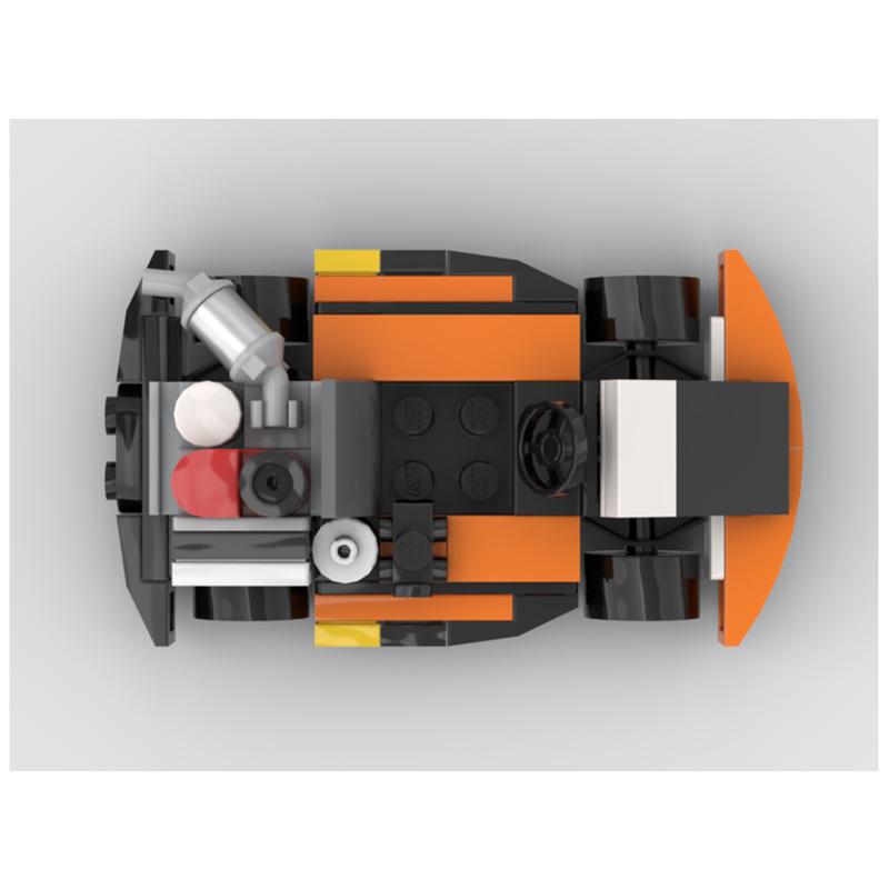 Mini Kart Building Block Racing Model Assembly Toy Ornament Compatible Small Particle Set