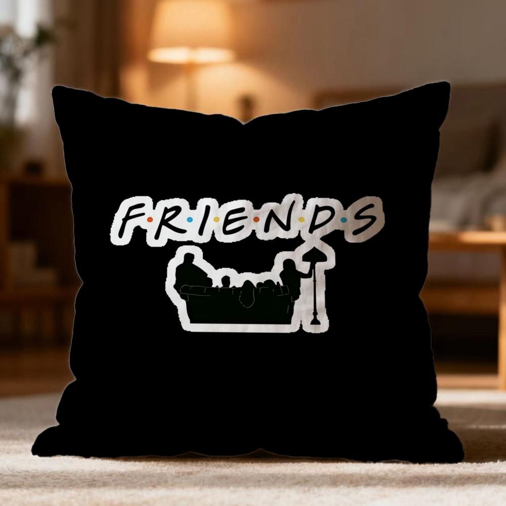 Fashion FFriendses Cushion Cover Soft Washable Pillow Case Multi-Scene for Couch Bed Travel Office Use