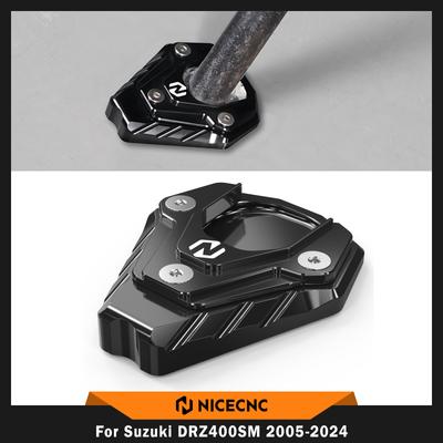 NICECNC Für Suzuki DR-Z 400SM DRZ400SM 2005-2024 DR-Z 400S DRZ400S 2000-2024 Motorrad Seitenständer Seitenständer Fußverbreiterung