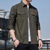 Long-sleeve Shirt for Men, Spring and Autumn, Pure Cotton Casual Jacket, Outdoor Work Shirt, Loose Fit, Plus Size Men's Top, Trendy