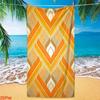Fresh Watercolor Fruit Style Orange Blossom Whole Orange Repeat Print Quick Dry Sand Resistant Microfiber Beach Towel