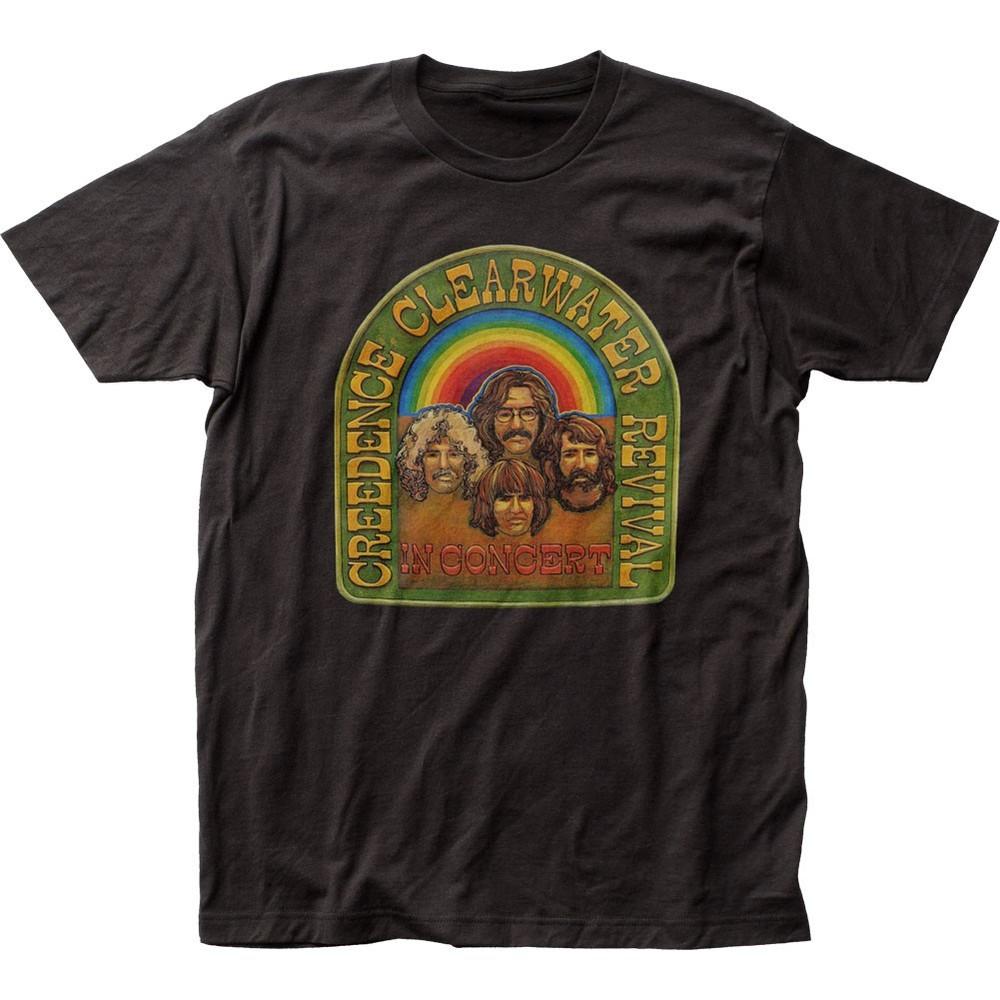 Creedence Clearwater Revival In Concert Mens T Shirt Music Classic Band Black Unisex T-Shirt