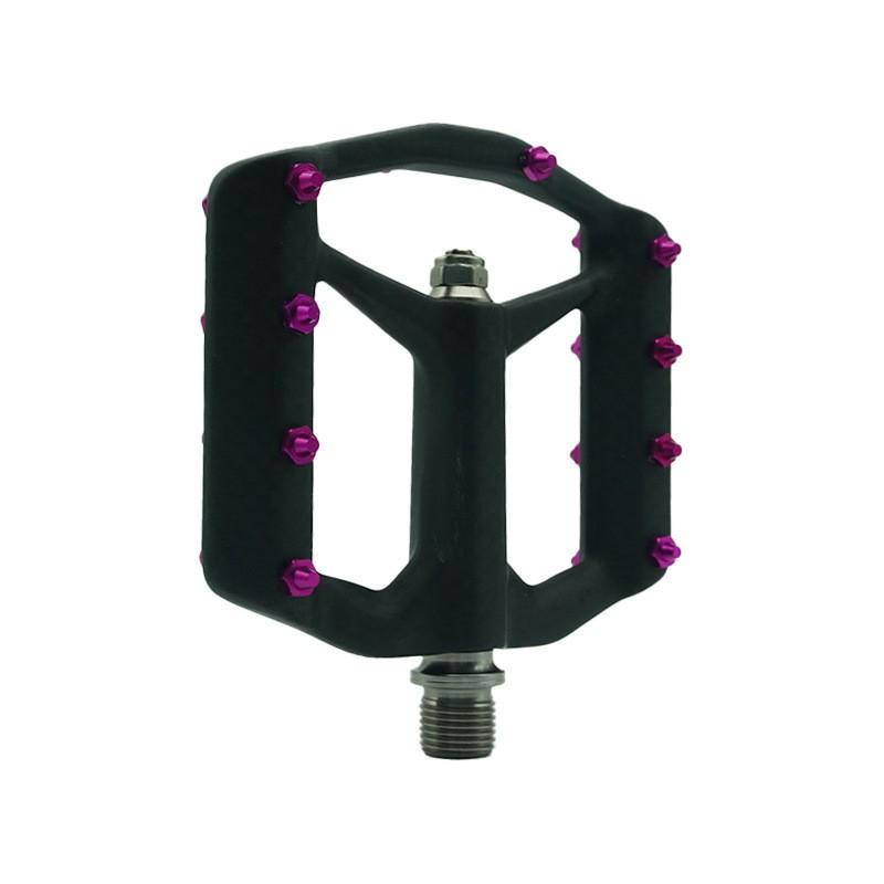 Carbon Fiber Bicycle Pedals With Titanium Axle 8 Ball Bearings Folding Mountain Road Bike Universal