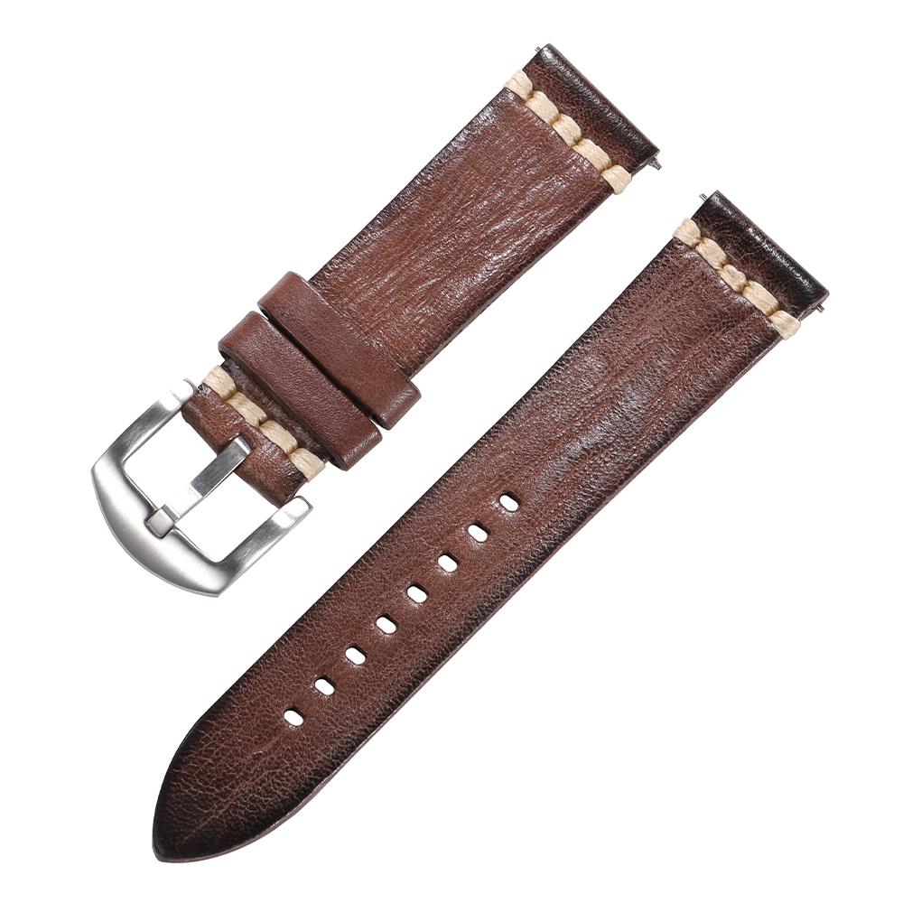 18mm 20mm 22mm 24mm Stitching Calfskin Watch Strap for Tudor for Samsung Vintage Cowhide Watchband for Seiko Men Wrist Bracelet