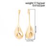 DIEZI Exaggerated Gold Silver Color Long Water Drop Metal Stud Earrings For Women Girls Gift Party Vintage Earrings Jewelry