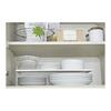 [Bulk Purchase Set of 2] Yamazaki Jitsugyo Tableware Storage Plate Dish Storage L White 2960 | Dish Stand Dish Rack 2 Tier Shelf Kitchen Dishes