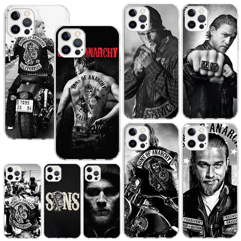 Sons Of Anarchy Black Phone Case For Iphone 17 Air 16 15 Plus 16E 14 Pro Max 13 Mini 12 11 7 8 SE Fundas Soft Back Cover 17 Air