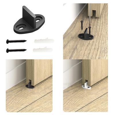 Classic Black Adjustable Barn Door Guide Barn Door Floor Guide