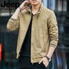 JEEP SPIRIT Men's Washed Cotton Vintage Casual Jacket