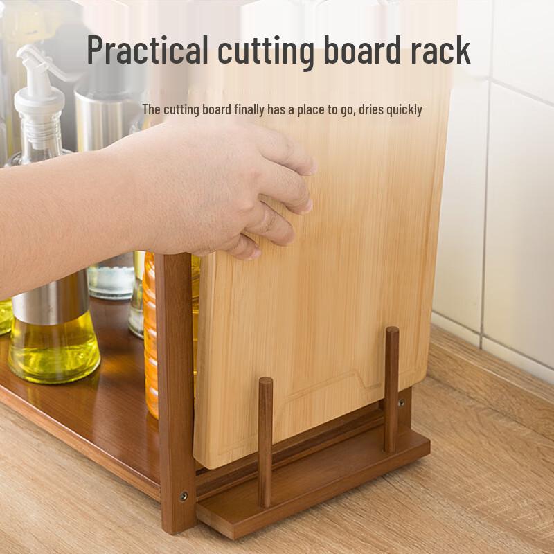 Bamboo Kitchen Countertop Storage Rack