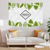 Enthusiastic Summer Green Tropical Leaves Plants Printed Polyester Tapestry Wall Hanging Tapestries For Bedroom Dorm Decor