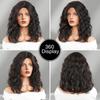 Heat-Resistant Synthetic Fiber Wig for Women - Natural Looking Medium-Length Wavy Bob,Youthful Appearance, Lightweight & Comfortable Fit