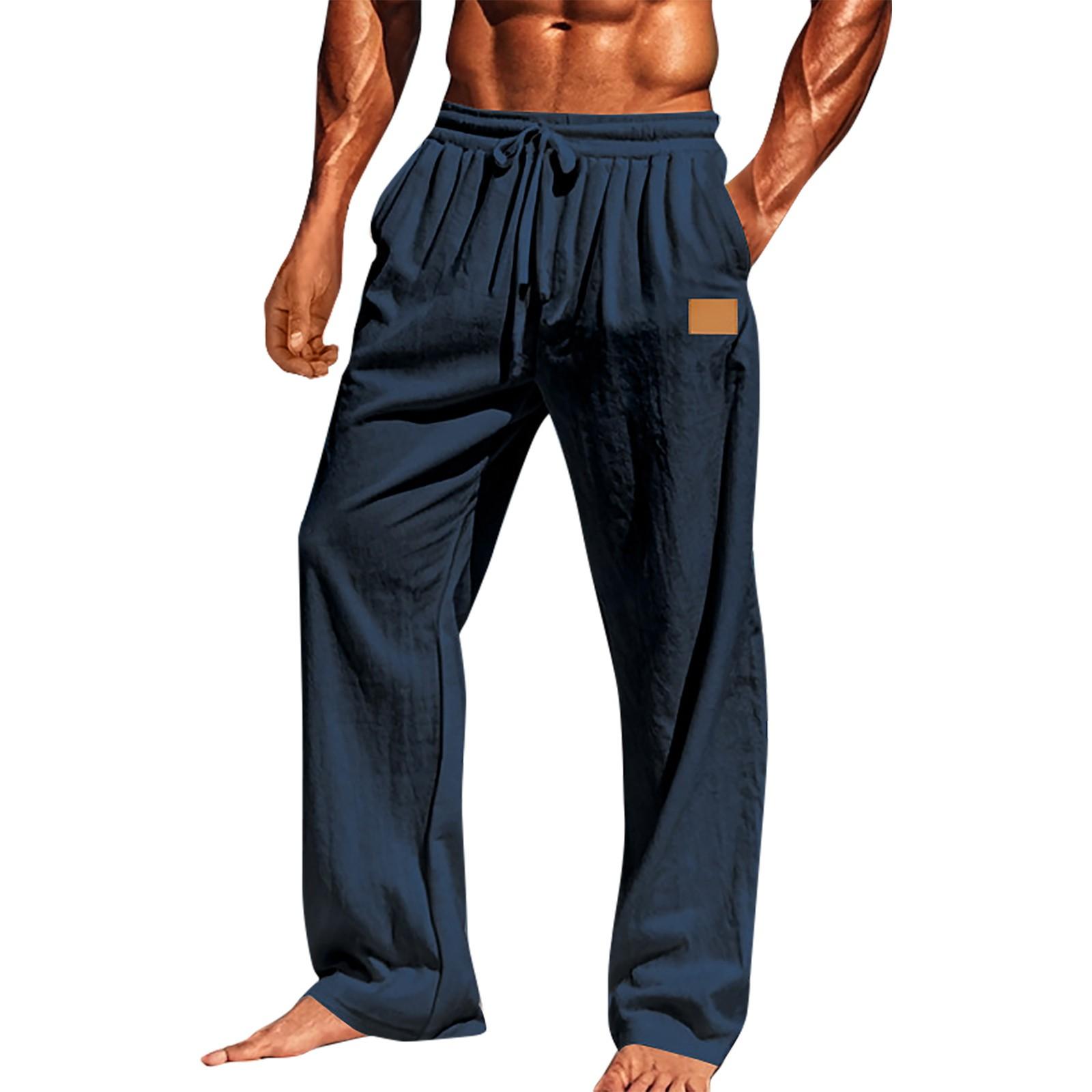 

Мужские комбинезоны, повседневные брюки с несколькими карманами и завязками, походные брюки, хлопковые саржевые брюки XXXXXL тёмно-синий