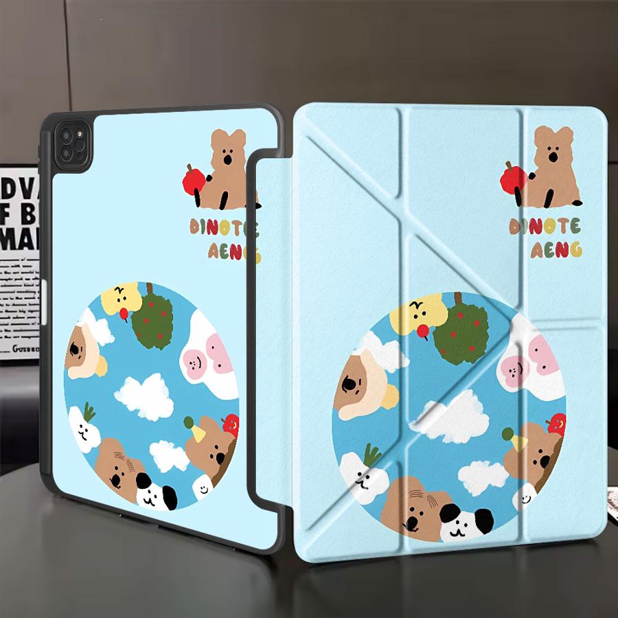 

Holder Cover Tablet Case For iPad Pro 2025 Air 4 5 M3 M2 1 2 M4 11inch Pro 11th 10th 9th 8th 7th 12.9inch Mini 6 7 Little Bear iPad Mini 7 8.3