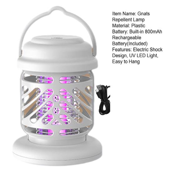 Mini Gnats Zapper USB Rechargeable Electric Shock Fly Zapper with UV