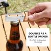 Multifunctional Vegetable Peeler with Wooden Handle and Bottle Opener, 2-in-1 Stainless Steel Blade, Camping, Apple Potato Pumpkin Papaya Peeling
