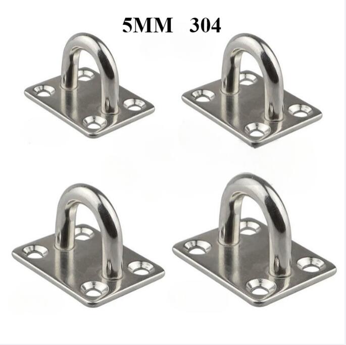 4 ks 5mm/6mm/8mm/10mm/12mm Nerezová ocel Čtvercové oko s podložkou Hák Závěs Vysoce zatížitelný Stropní Stěnový Plachtění Jachting Stín Plavba Námořní
