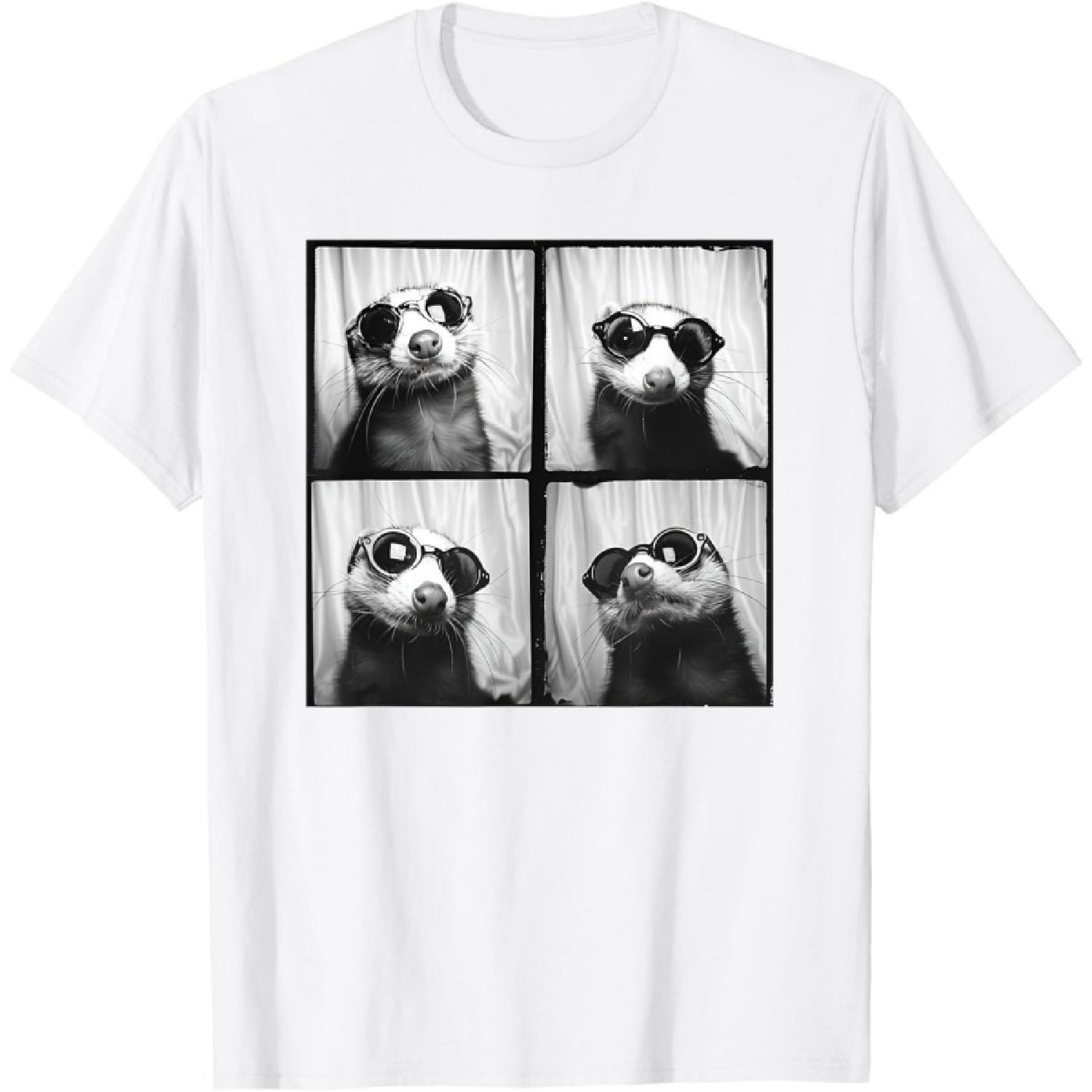 Cool Ferret Face Portrait Love Ferrets Funny Ferret Owner T-Shirt XXXXXL белый
