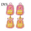 Lightweight Campus Style Earrings 1 Pair Teacher for Women, Cute 2D Acrylic Crayon Pencil Backpack Creative School Theme Dangle Drops Number Alphabet