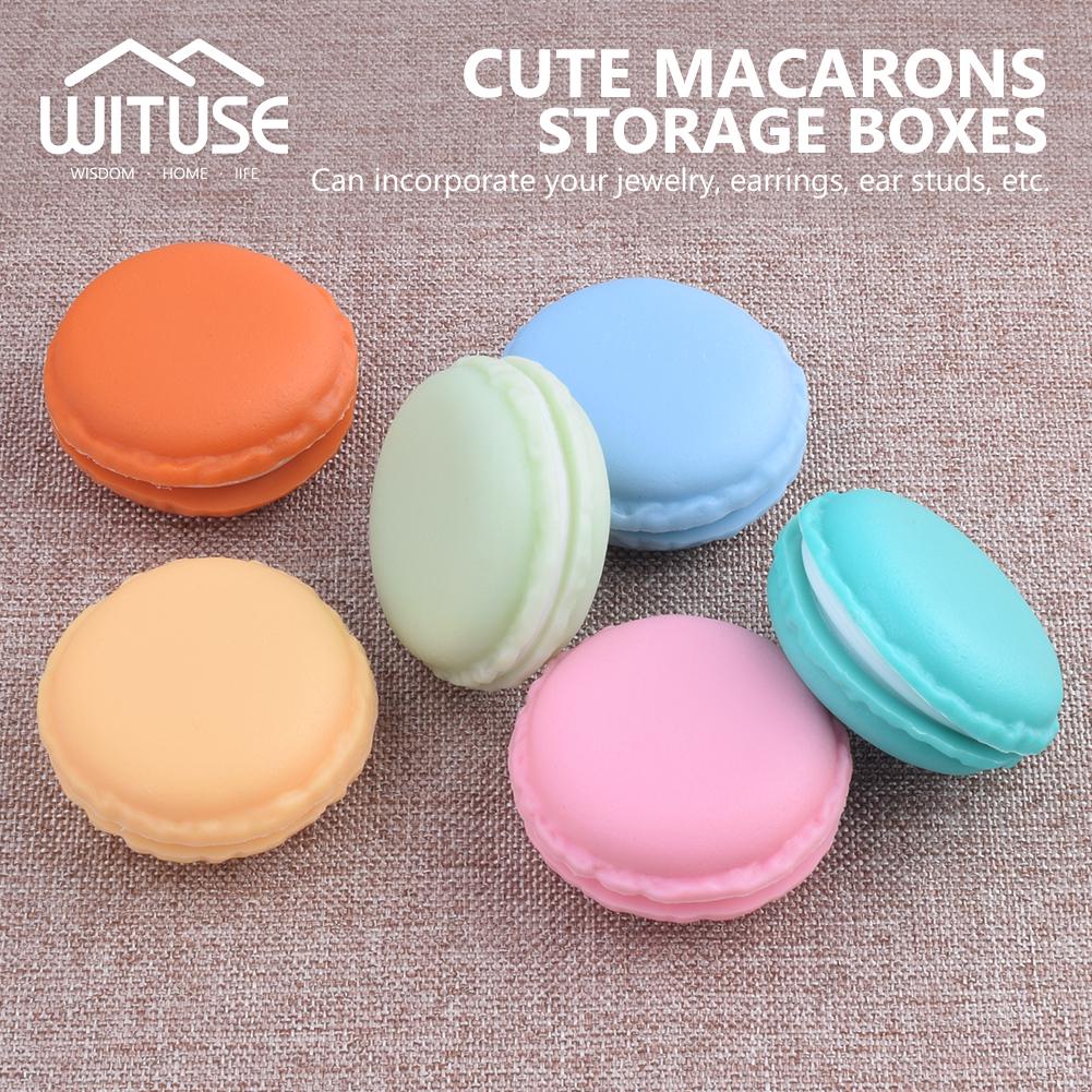 Details about / 6Pcs Macaron Storage Box For Ear Jewelry Lovely Candy Mixed Color Mini Organizer