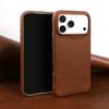 Premium Real Leather Back Case For Iphone 17Pro 16pro Max 15 14 13 12 11 Business Full Covered Protective Cover Phone Cases
