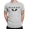 Black BAT Halloween Scary Men T Shirt Vintage Tee Shirt Short Sleeve Crewneck T-Shirts 100% Cotton Summer Clothing