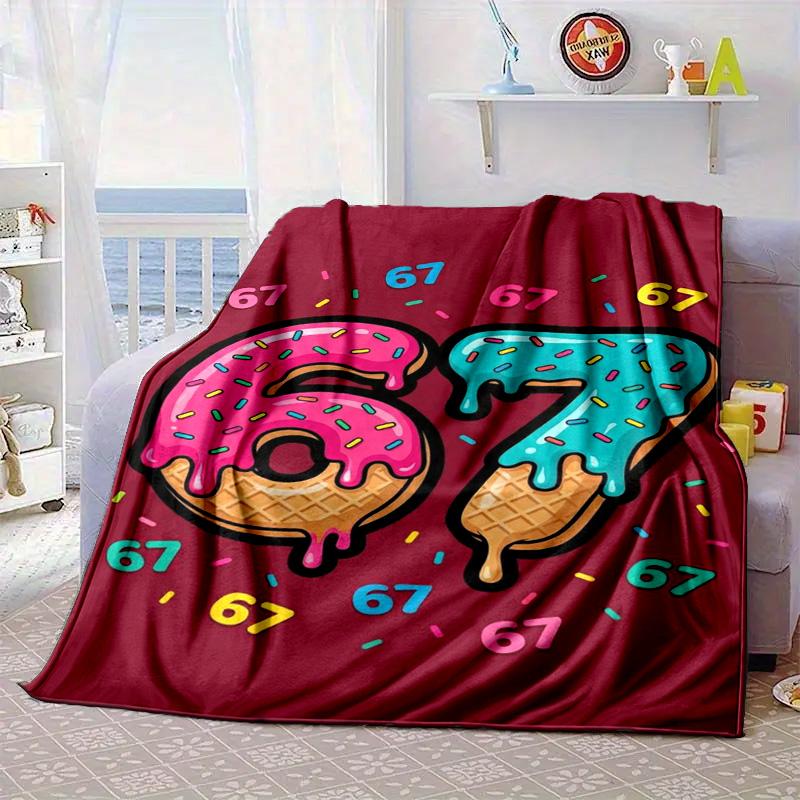 Royal Hands Holding Number 67 Portable Blanket/Soft Blanket Bedding Blanket Suitable for Travel Camping Living Rooms Offices Sofas Fan Gifts