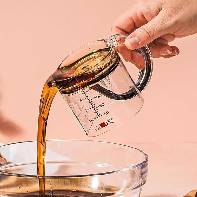 4-in-1 Adjustable Measuring Cup Multi-Functional Measuring Cup with Scraper-Style Seal Base Measurings Cube Cups for Cooking