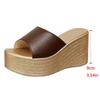 Fashion Thick Bottom Wedge Heel Slippers for Women Plus Size Fashion Chunky Platform Sandals Woman Summer 2025 Thick Sole Beach Slides