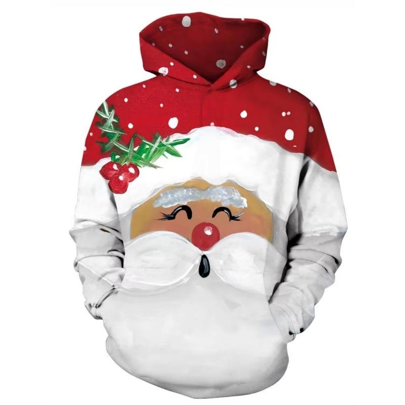Children's Hoodies Kawaii Santa Claus Graphic Sweatshirt for Kids Loose Casual Pullover Girl Clothes Christmas Gift Children Top