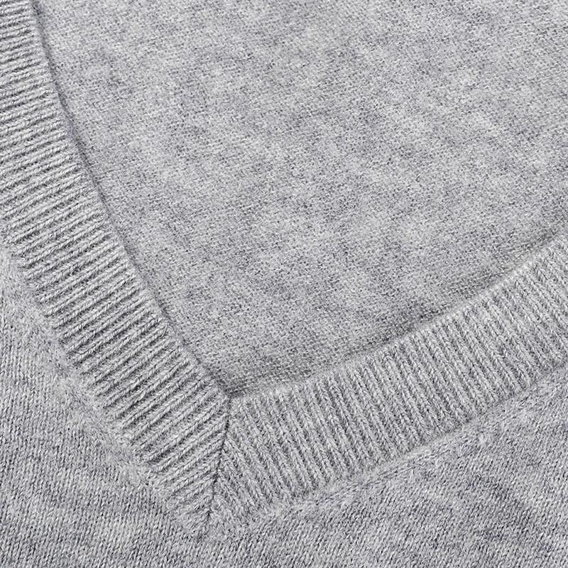 FORTEI Men's 100% Pure Wool V-Neck Pullover Sweater