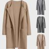European American Style Women Casual Woolen Lapel Coat
