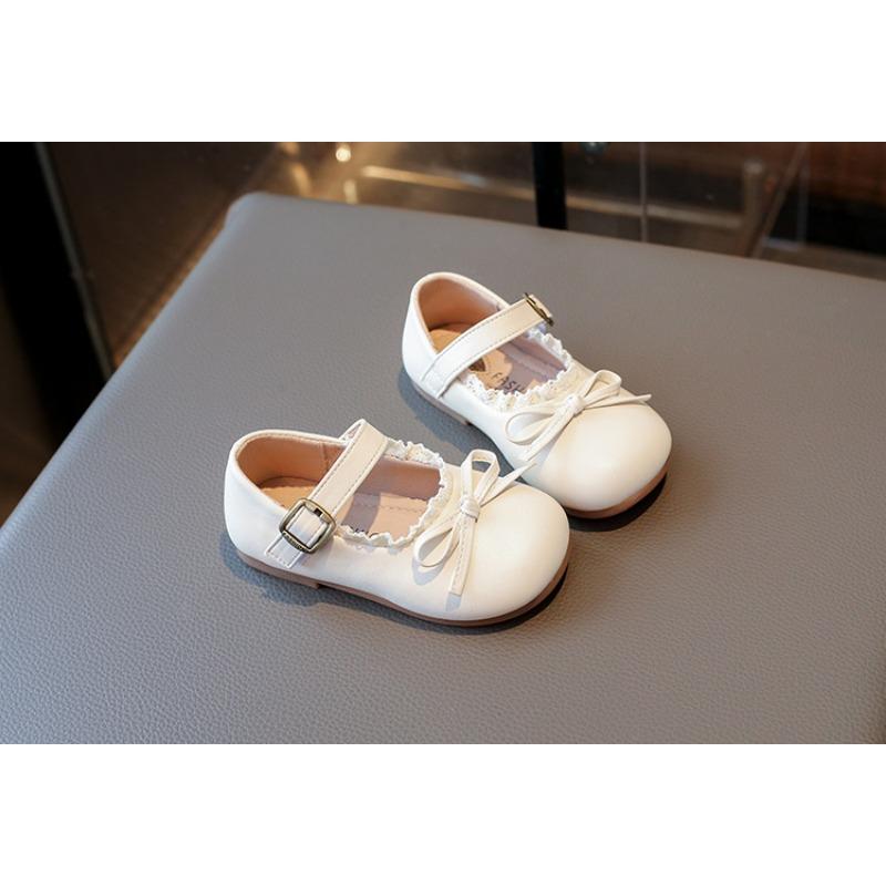 Girls Kids Korean Style Bowknot Princess Leather Shoes Soft Sole Casual Single Shoes