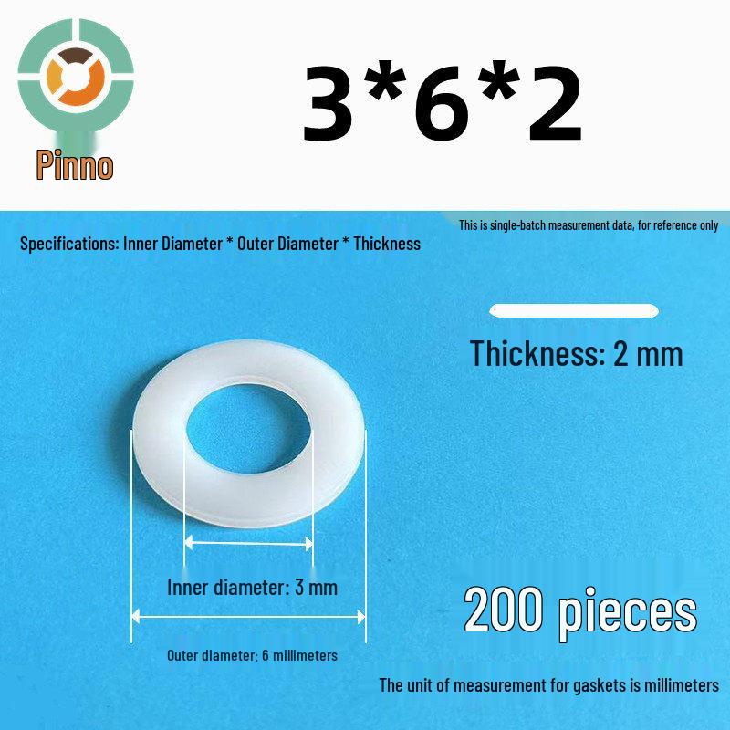 Thickened Nylon Plastic Flat Washer: Hard Plastic Gasket M2-M16
